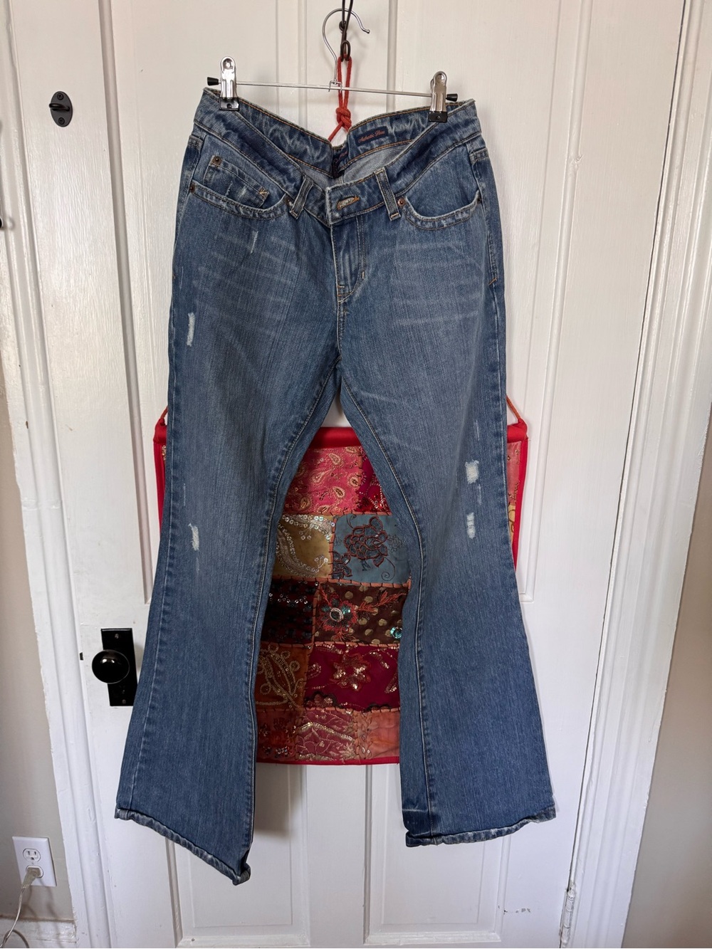Aeropostale Distressed Medium Blue Flare Jeans